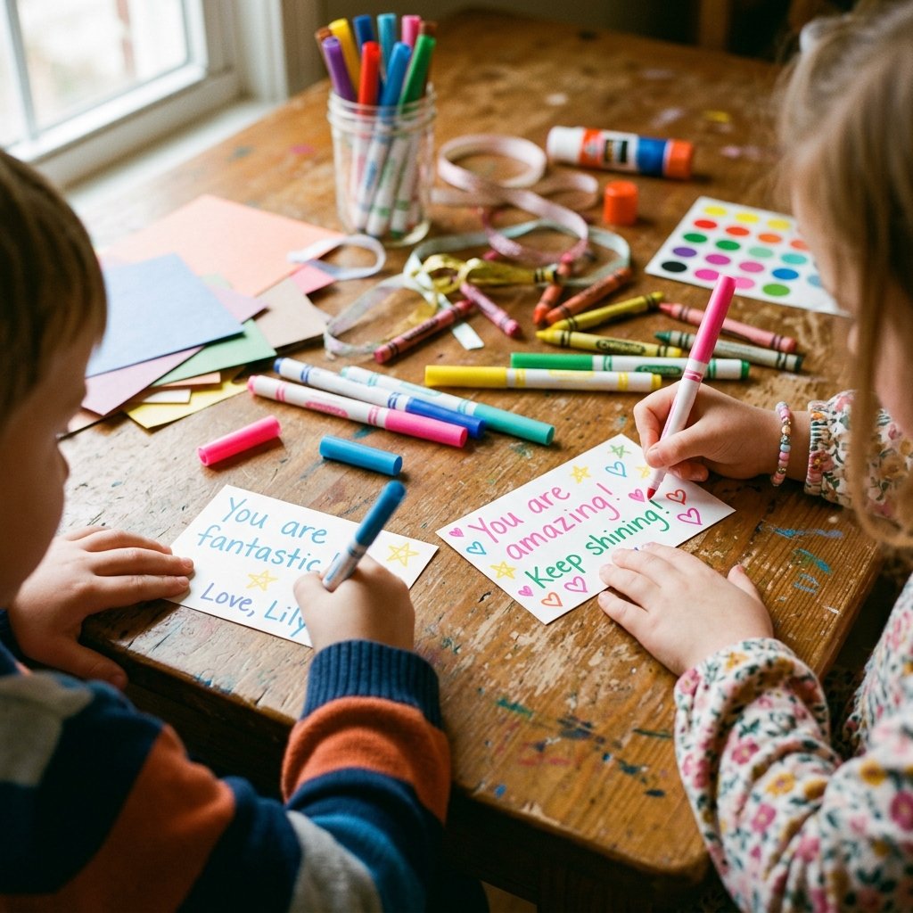 Handwritten notes by kids